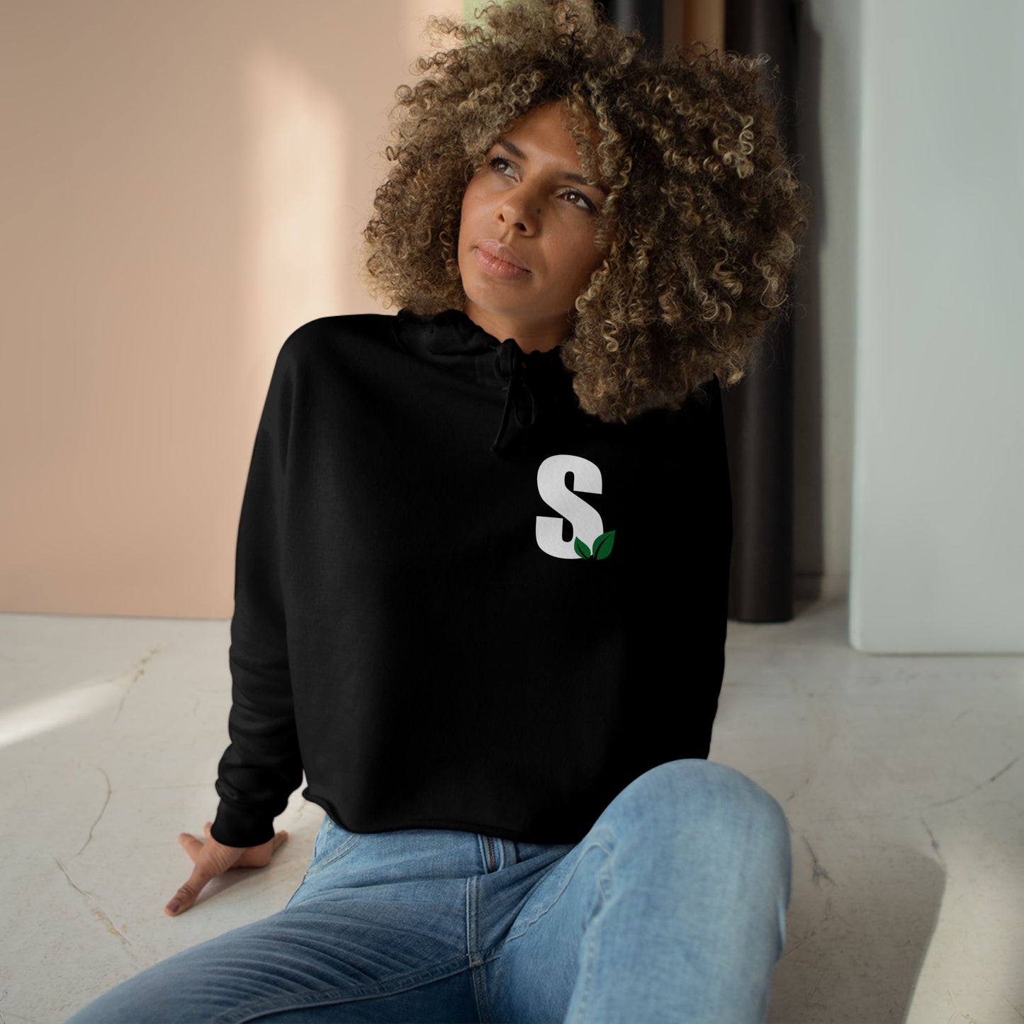 Women’s Crop Top 'You Can Smoke Here' Hoodie