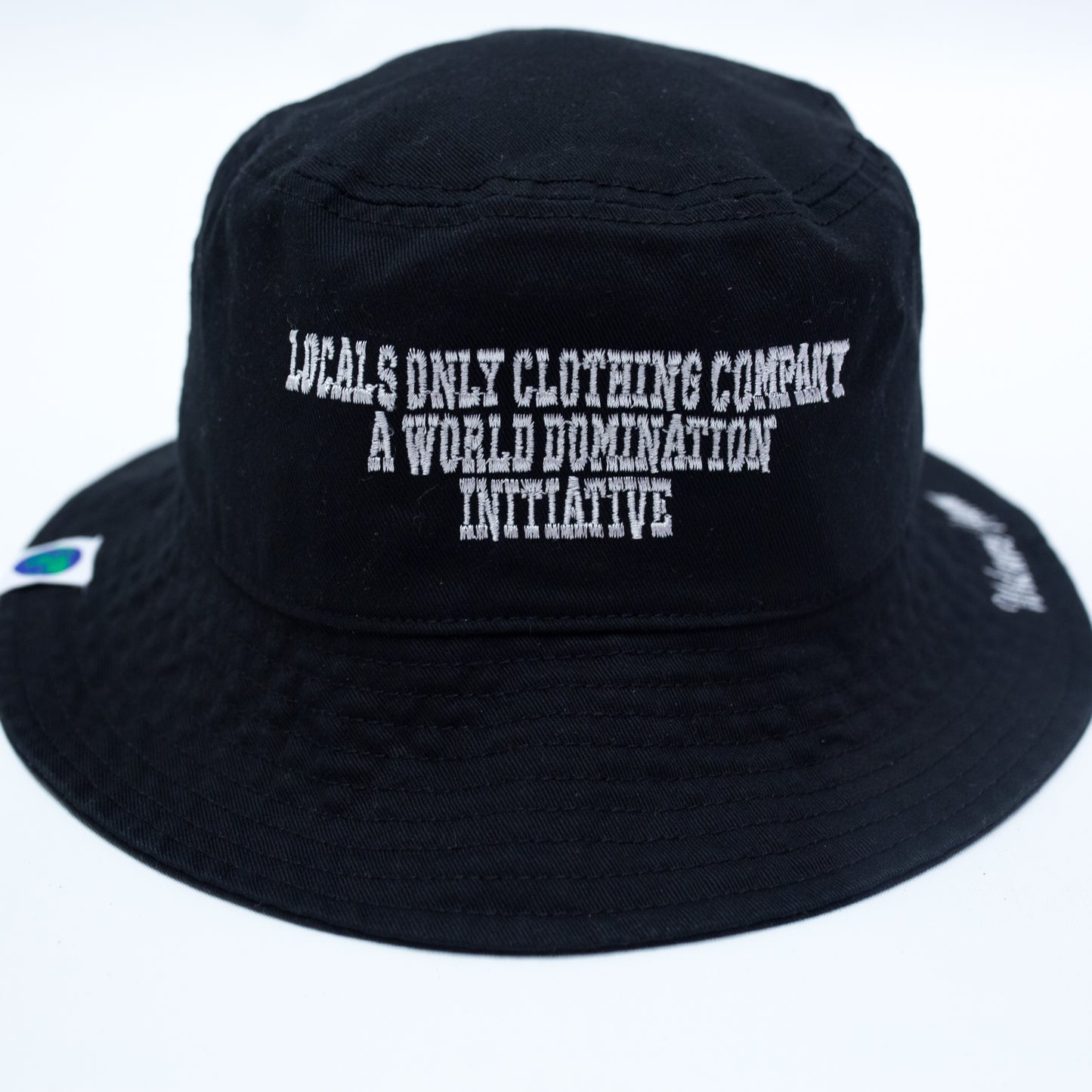 "LOCALS" Bucket Hat (Black/White)