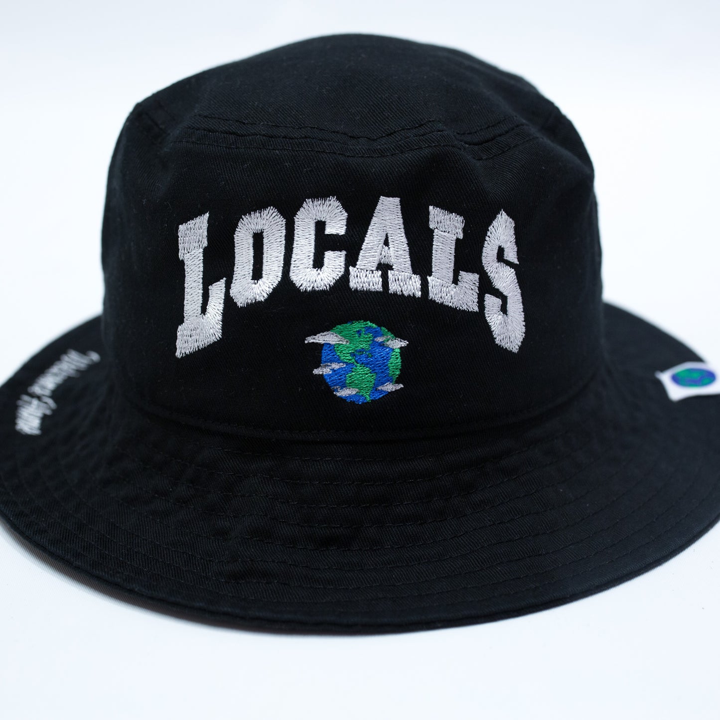 "LOCALS" Bucket Hat (Black/White)